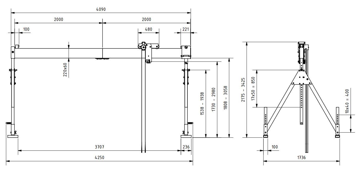 aluminium-portalkran_stationaer_details1a_0500kg_2mittel_4m