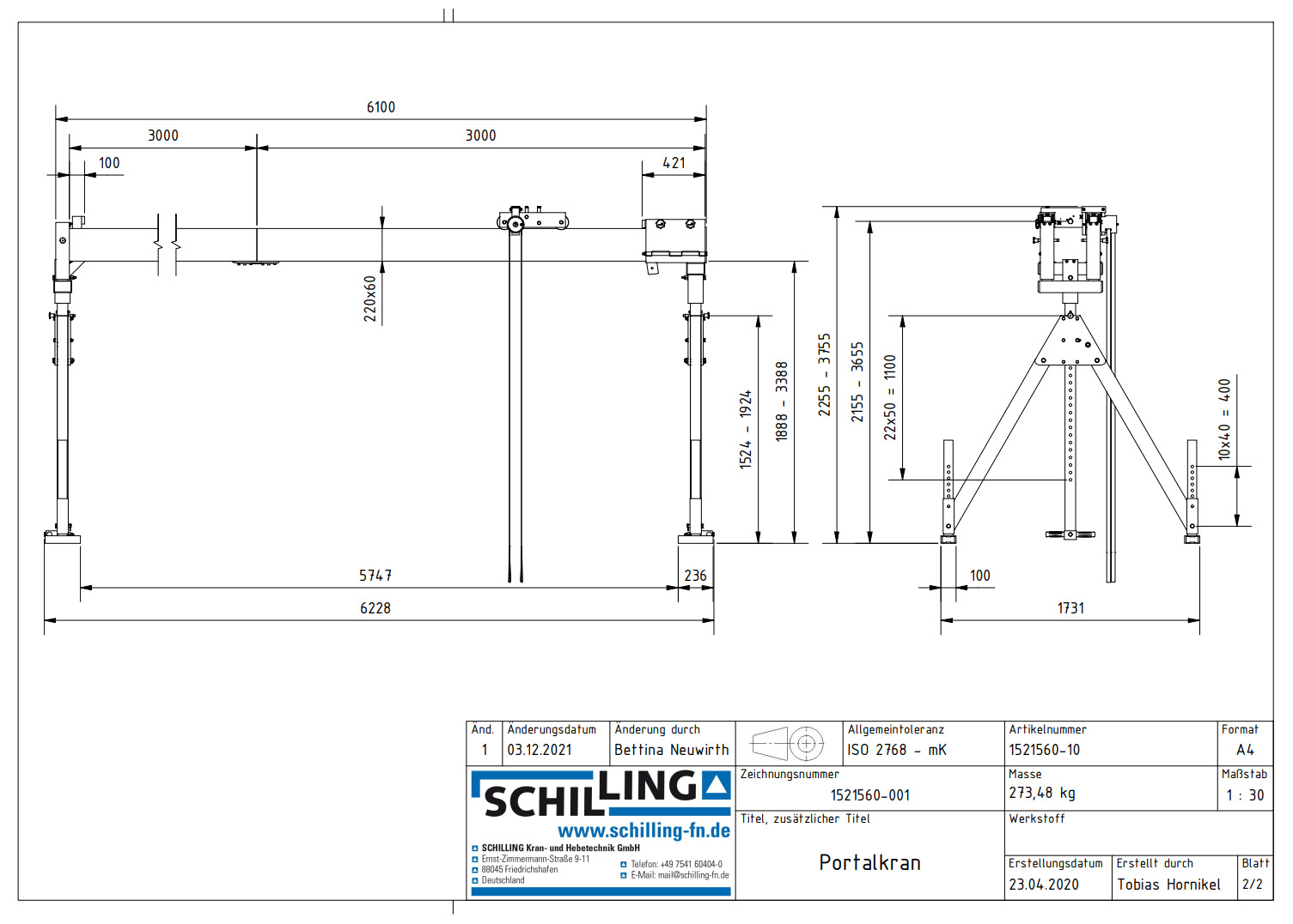 aluminium-portalkran_stationaermitdoppeltraeger_details1a_1500kg_2mittel_6m