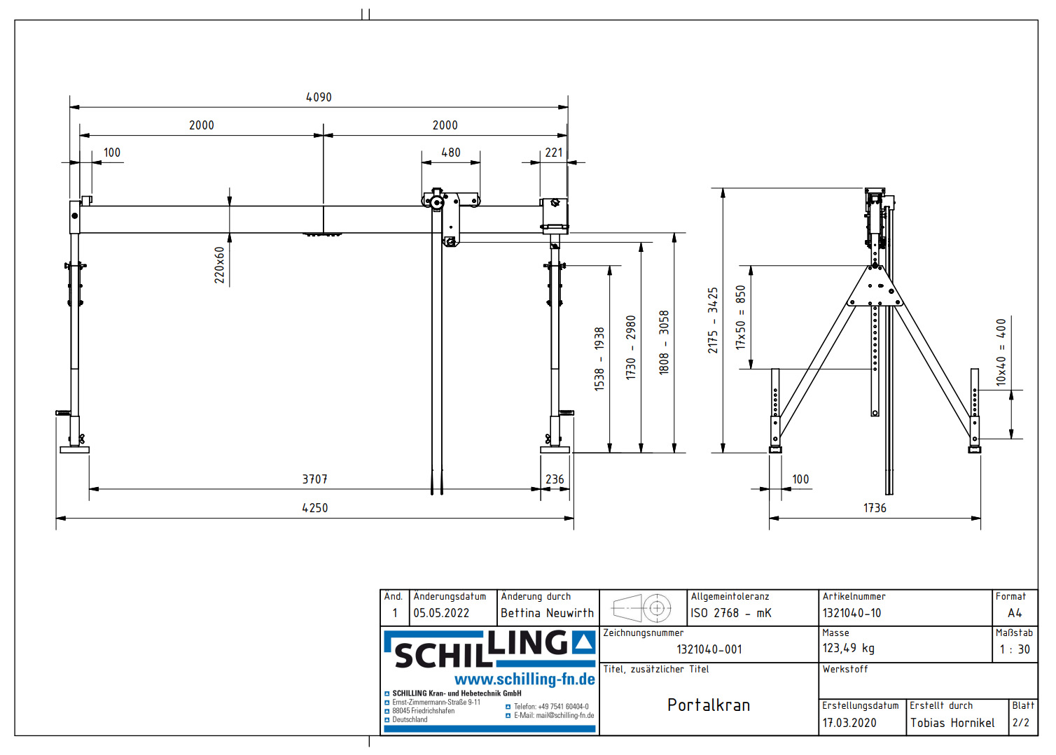 aluminium-portalkran_stationaermitdoppeltraeger_details1a_1000kg_2mittel_4m