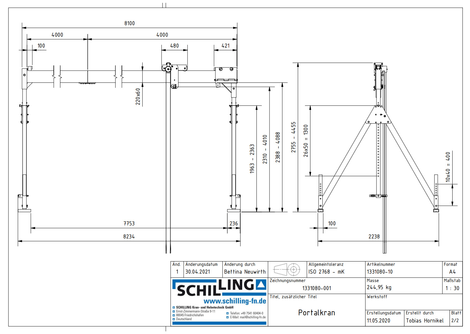 aluminium-portalkran_stationaermitdoppeltraeger_details1a_1000kg_3hoch_8m
