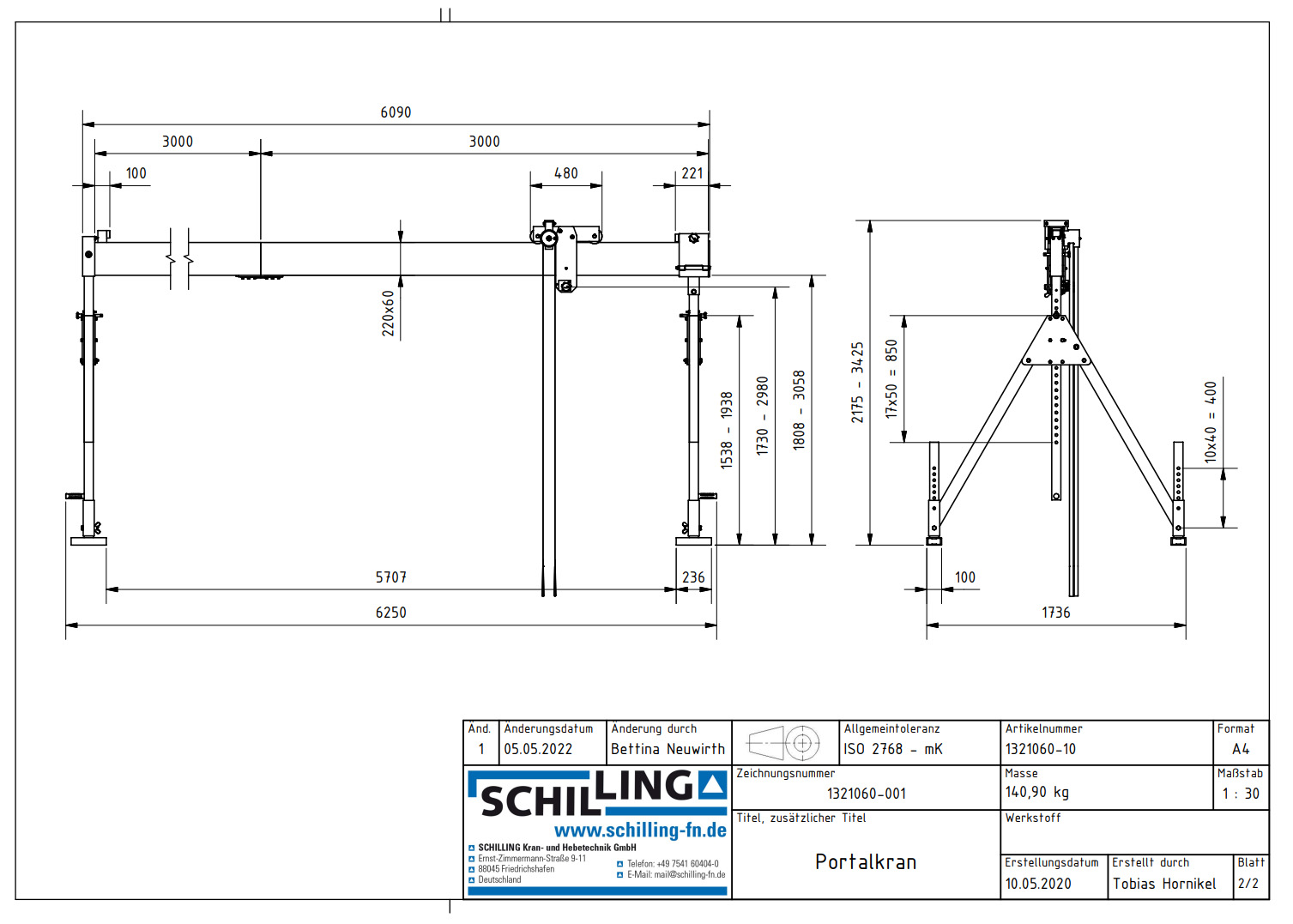 aluminium-portalkran_stationaermitdoppeltraeger_details1a_1000kg_2mittel_6m